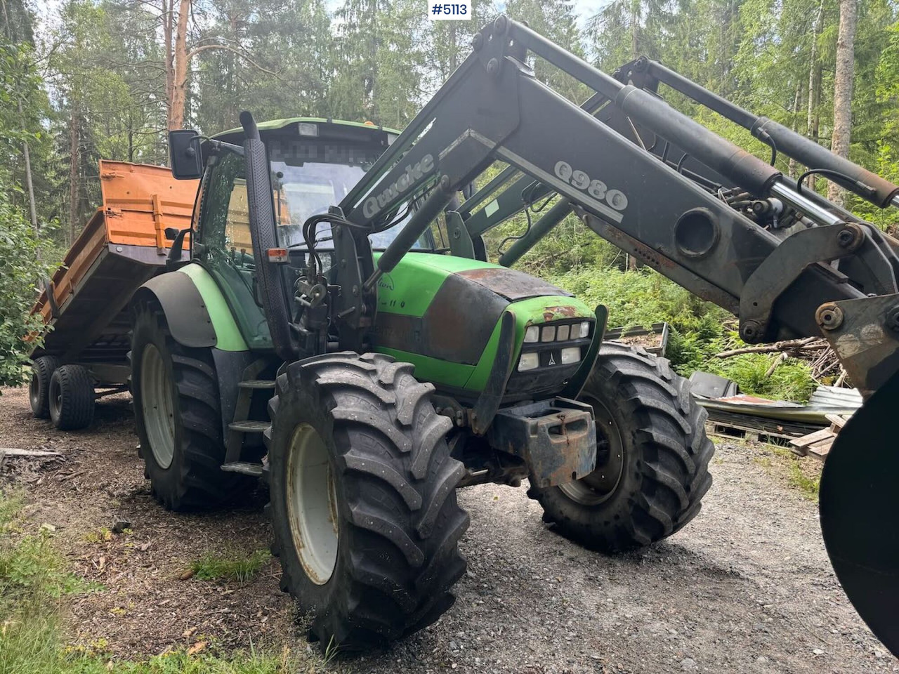 2004 Deutz-Fahr Agrotron TTV 1130 w/ front loader - Tractor: afbeelding 1 2004 Deutz-Fahr Agrotron TTV 1130 w/ front loader - Tractor: afbeelding 1