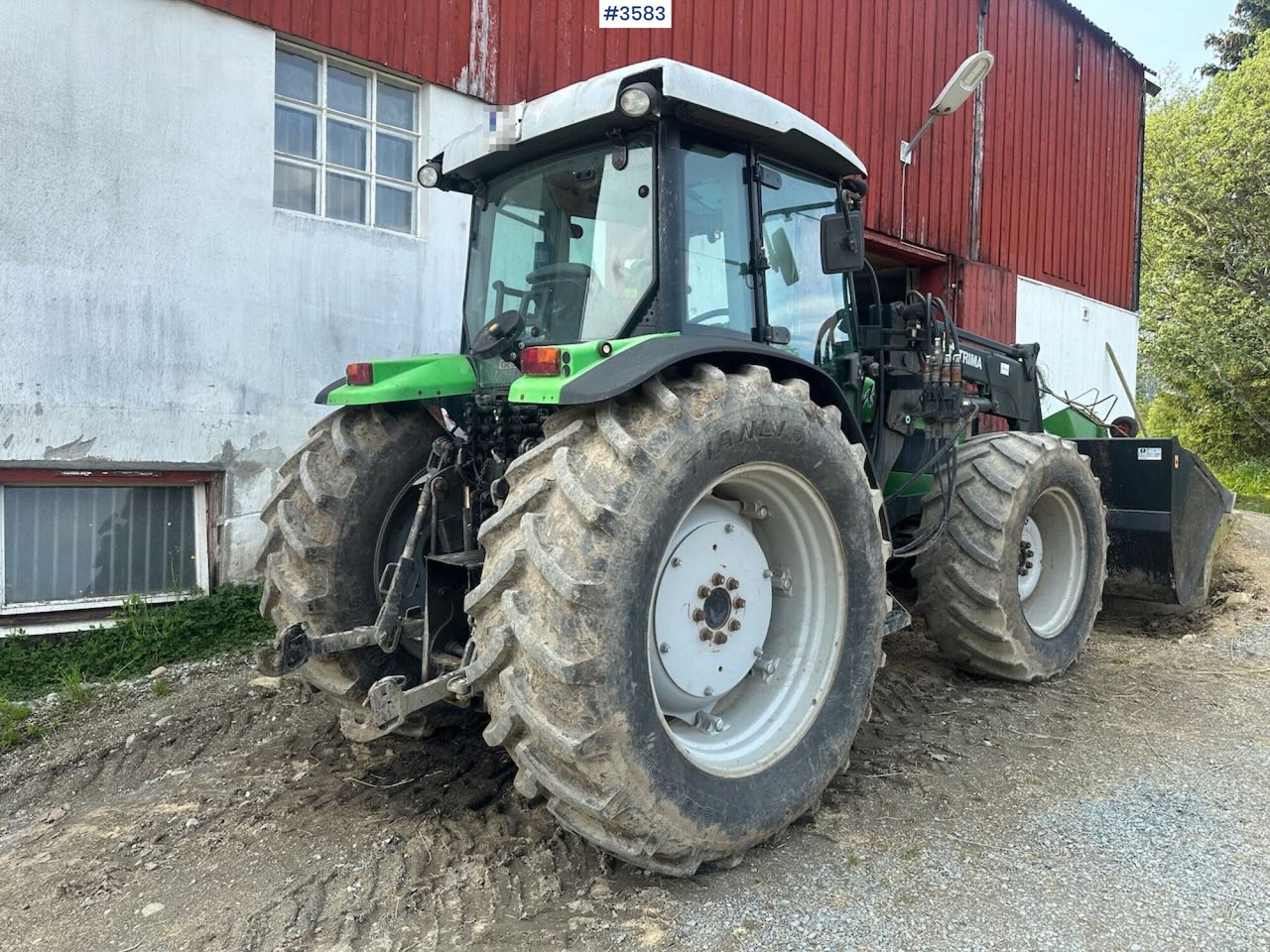 2008 Deutz-Fahr Agrofarm 100 traktor w/ Trima Front loader. See hours! - Tractor: afbeelding 3 2008 Deutz-Fahr Agrofarm 100 traktor w/ Trima Front loader. See hours! - Tractor: afbeelding 3
