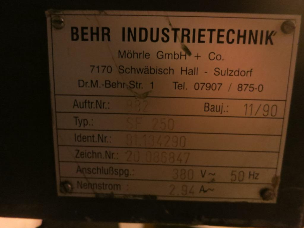 Behr SF 250 - Werktuigmachine: afbeelding 5 Behr SF 250 - Werktuigmachine: afbeelding 5