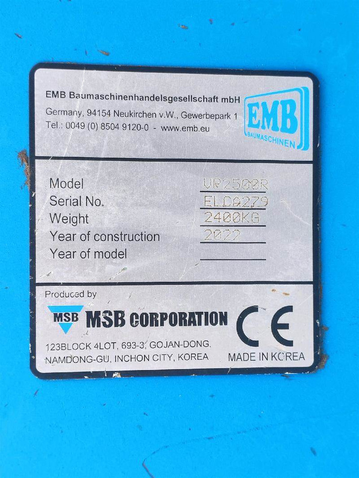 EMB VP2500R - Sloopschaar: afbeelding 3 EMB VP2500R - Sloopschaar: afbeelding 3