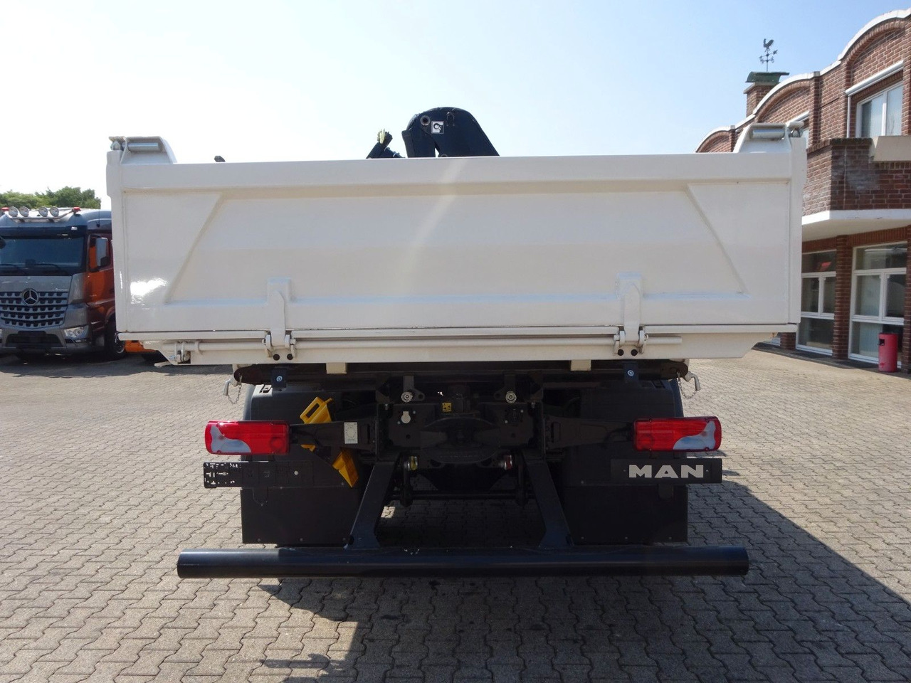 Kipper vrachtwagen, Kraanwagen MAN 22.400 TGS + HIAB X-HIDUO 138 Kran: afbeelding 9