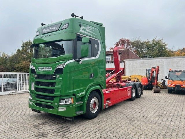 Scania S580 V8 MEILLER Abroller mit Lift+Lenkachse 6x2 - Haakarmsysteem vrachtwagen: afbeelding 4 Scania S580 V8 MEILLER Abroller mit Lift+Lenkachse 6x2 - Haakarmsysteem vrachtwagen: afbeelding 4