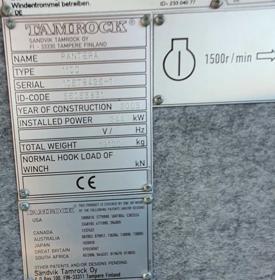 Boormachine TAMROCK Pantera 1100: afbeelding 20 Boormachine TAMROCK Pantera 1100: afbeelding 20