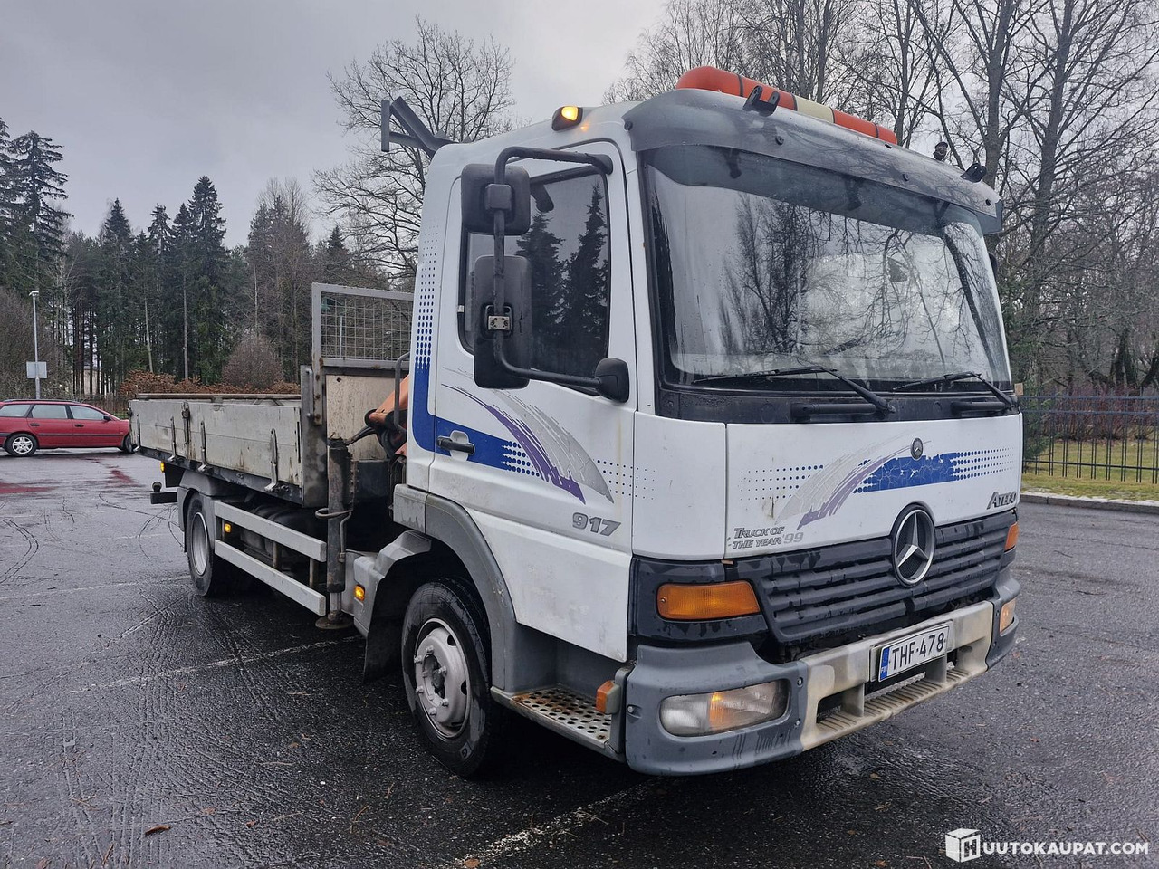 Mercedes-Benz Atego Palfingerillä, 1999, Tampere - Vrachtwagen met open laadbak, Kraanwagen: afbeelding 3 Mercedes-Benz Atego Palfingerillä, 1999, Tampere - Vrachtwagen met open laadbak, Kraanwagen: afbeelding 3