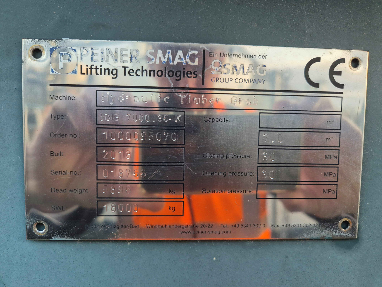 Peiner SMAG HHG.34-K - Grijper voor Havenmaterieel: afbeelding 2 Peiner SMAG HHG.34-K - Grijper voor Havenmaterieel: afbeelding 2