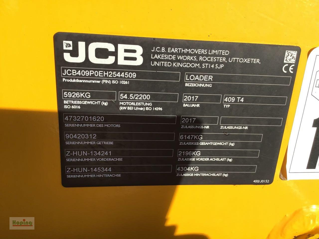 Wiellader JCB 409: afbeelding 13 Wiellader JCB 409: afbeelding 13