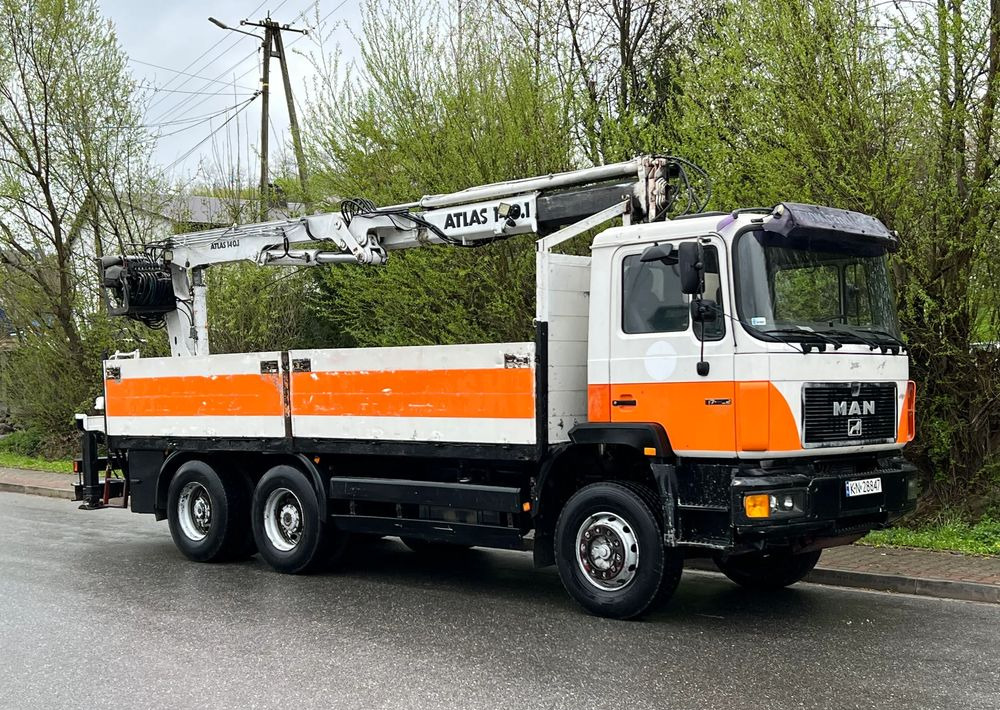 MAN 27-322 MAN 6x4 HDS ATLAS 140 - Vrachtwagen met open laadbak, Kraanwagen: afbeelding 1 MAN 27-322 MAN 6x4 HDS ATLAS 140 - Vrachtwagen met open laadbak, Kraanwagen: afbeelding 1