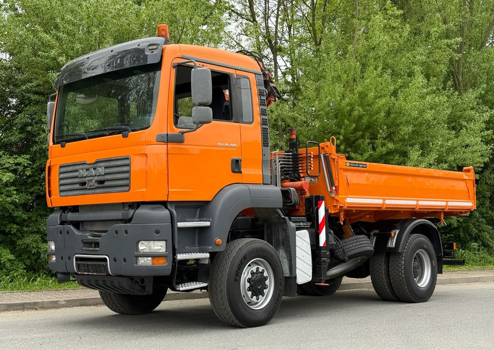 Kipper vrachtwagen MAN * MAN 18 480 * KIPER WYWROTKA * 4x4 * HDS ATLAS 85* STAN BARDZO DOBRY * Sprowadzony: afbeelding 15