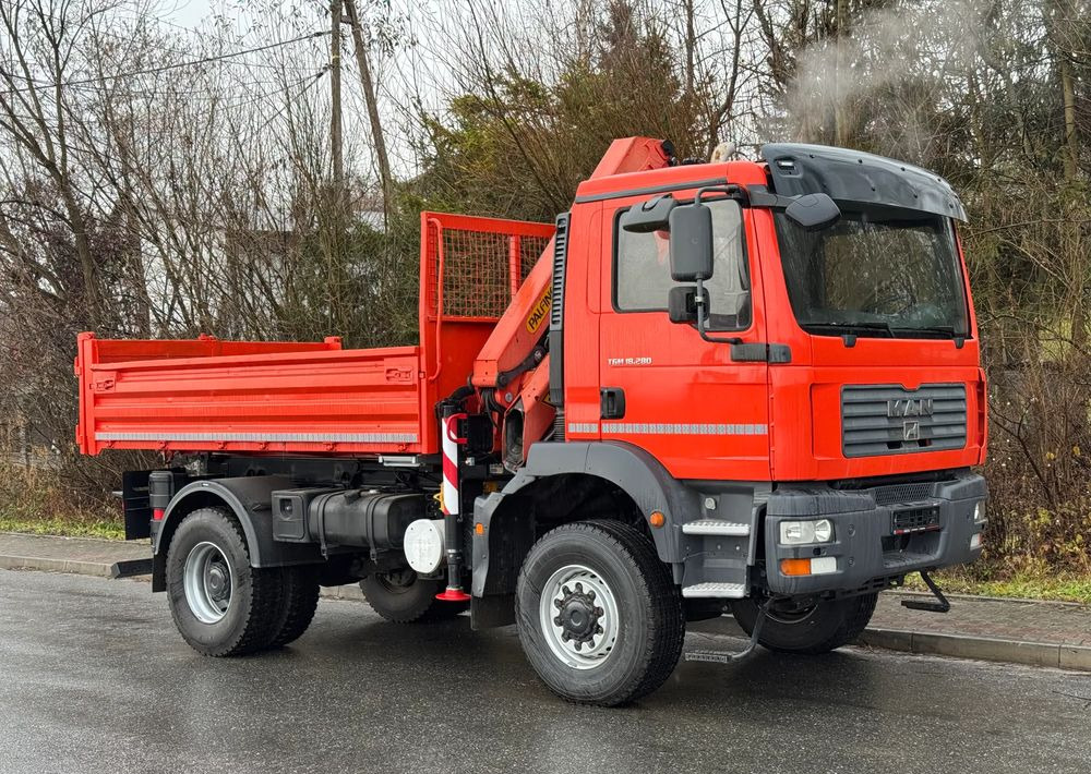 MAN * TGM 18-280 MAN 4x4 HDS Palfinger PK10500 * Kiper Wywrotka * Bardzo Dobry Stan - Kipper vrachtwagen: afbeelding 2 MAN * TGM 18-280 MAN 4x4 HDS Palfinger PK10500 * Kiper Wywrotka * Bardzo Dobry Stan - Kipper vrachtwagen: afbeelding 2