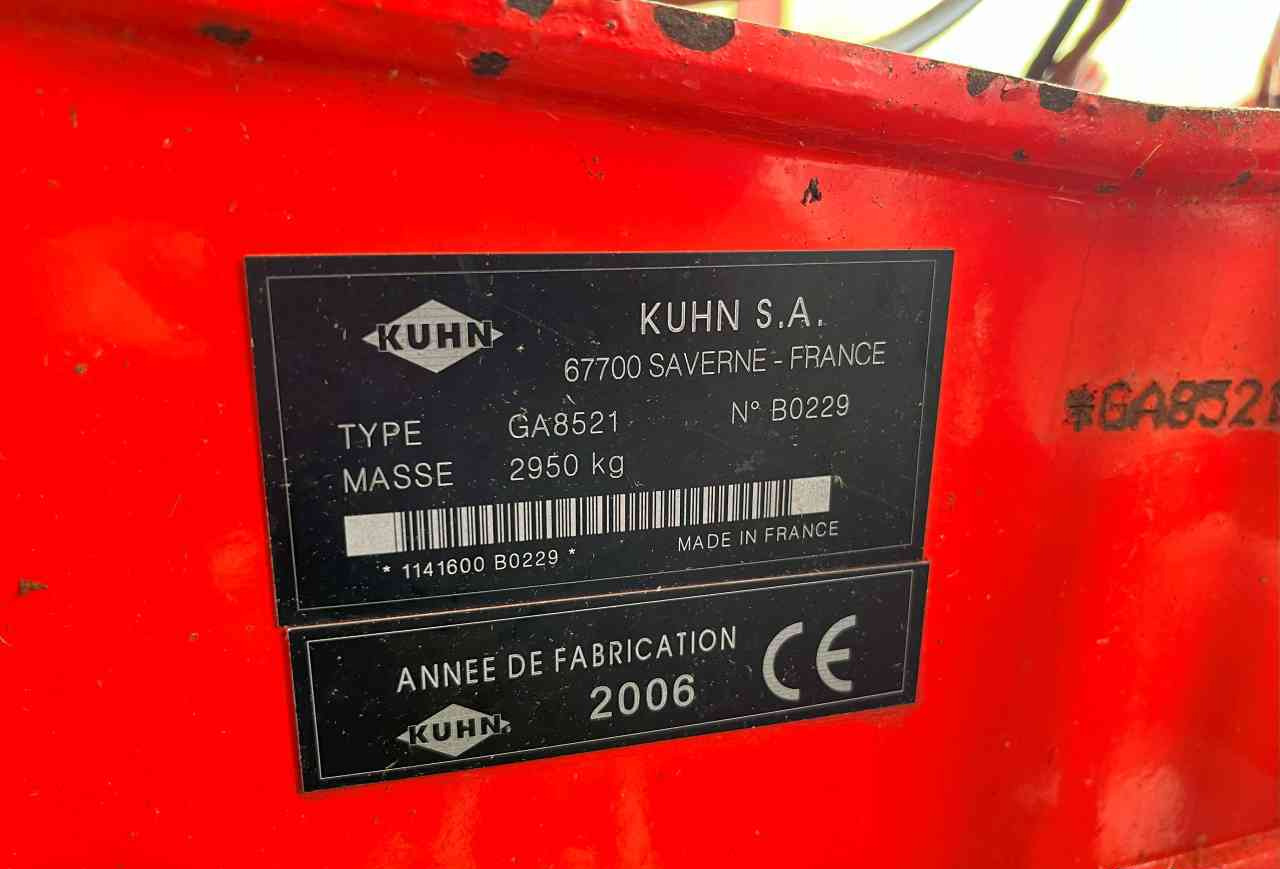 Kuhn GA 8521 zwadhark zwiller rugger rake weidebouwmachines - Hooischudder: afbeelding 5 Kuhn GA 8521 zwadhark zwiller rugger rake weidebouwmachines - Hooischudder: afbeelding 5