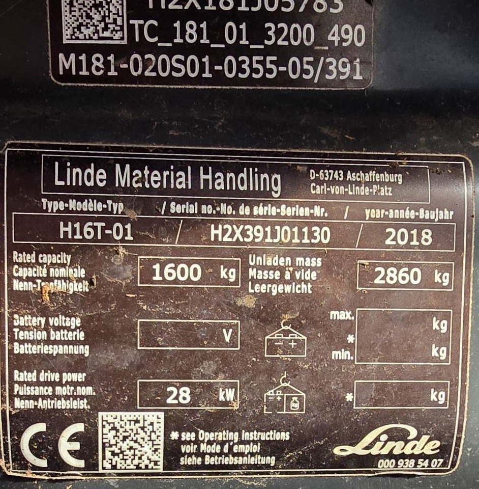 LPG heftruck Linde H 16 T - 01: afbeelding 10