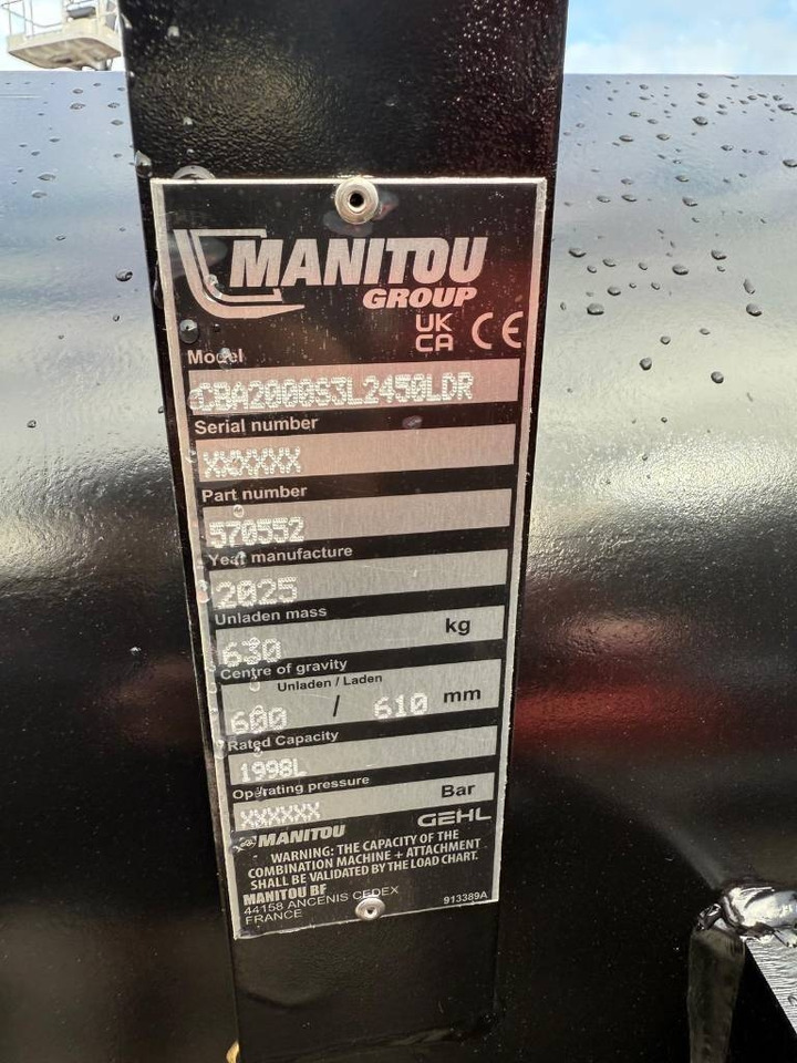 Manitou CBA 2000 LDR 2450mm 570552 NEW - Bak voor Bouwmachine: afbeelding 4 Manitou CBA 2000 LDR 2450mm 570552 NEW - Bak voor Bouwmachine: afbeelding 4