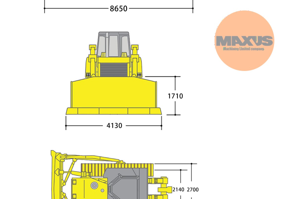 Bulldozer MAXUS buldożer cummins 350hp ROPS cabie: afbeelding 6