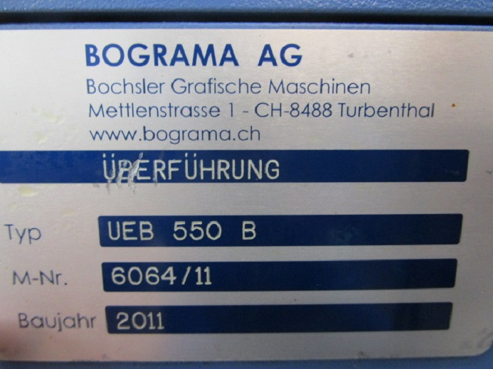 ÜBERFÜHRUNG BOGRAMA UEB 550B - Drukmachine: afbeelding 4 ÜBERFÜHRUNG BOGRAMA UEB 550B - Drukmachine: afbeelding 4