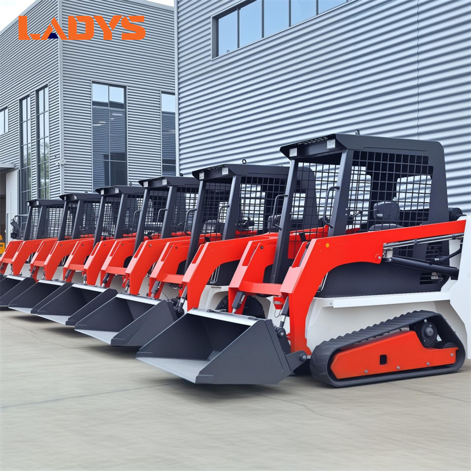 Nieuw Schranklader LADYS LA670 Mini Small Skid Steer Loader Compact Track Diesel Mini Skid Steer Loader For Sale With Small Mini Skid Steer Attachments 4 In 1 Bucket: afbeelding 7