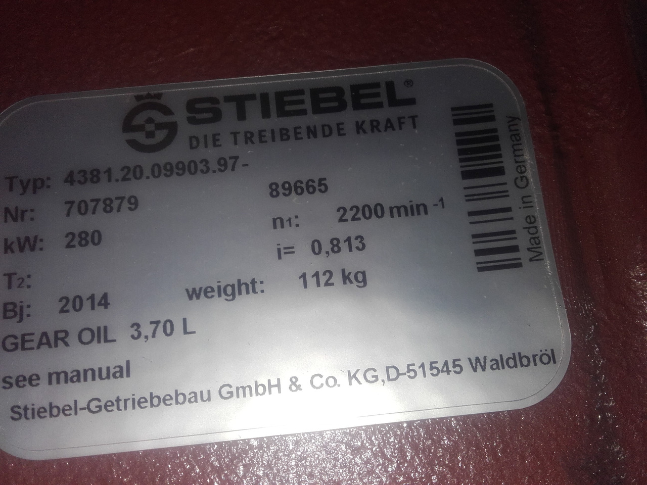 Stiebel Getribe 4381.20.09903.97 Stiebel Gearbox - Versnellingsbak voor Bosbouwmachine: afbeelding 2 Stiebel Getribe 4381.20.09903.97 Stiebel Gearbox - Versnellingsbak voor Bosbouwmachine: afbeelding 2