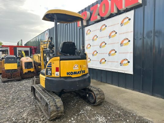 Komatsu PC26MR-3  à 19900€ HT - Minigraafmachine: afbeelding 4 Komatsu PC26MR-3  à 19900€ HT - Minigraafmachine: afbeelding 4
