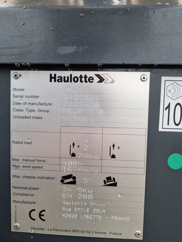 Knikarmhoogwerker HAULOTTE HA 20 RTJ: afbeelding 7