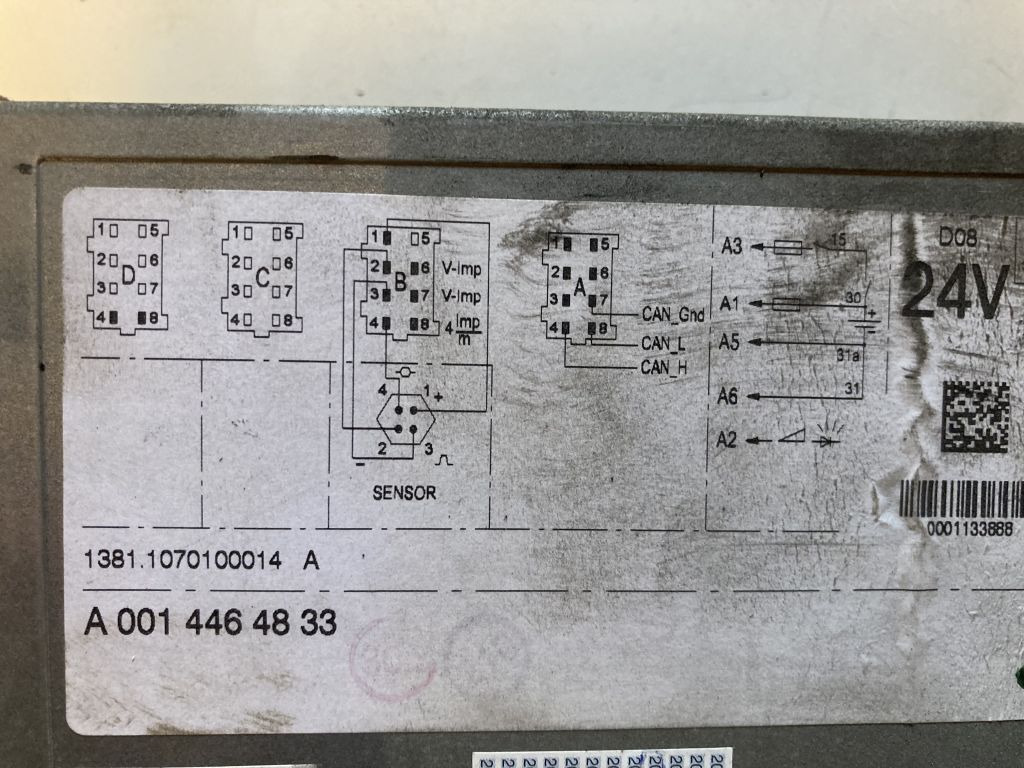 Mercedes-Benz VDO Kienzle Fahrtenschreiber 1381.1070100014 24V 1381 - Tachograph voor Vrachtwagen: afbeelding 2 Mercedes-Benz VDO Kienzle Fahrtenschreiber 1381.1070100014 24V 1381 - Tachograph voor Vrachtwagen: afbeelding 2