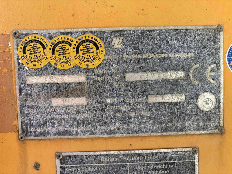 Leasing Liebherr 63K, 1994, 43m jib, radio control Liebherr 63K, 1994, 43m jib, radio control: afbeelding 6