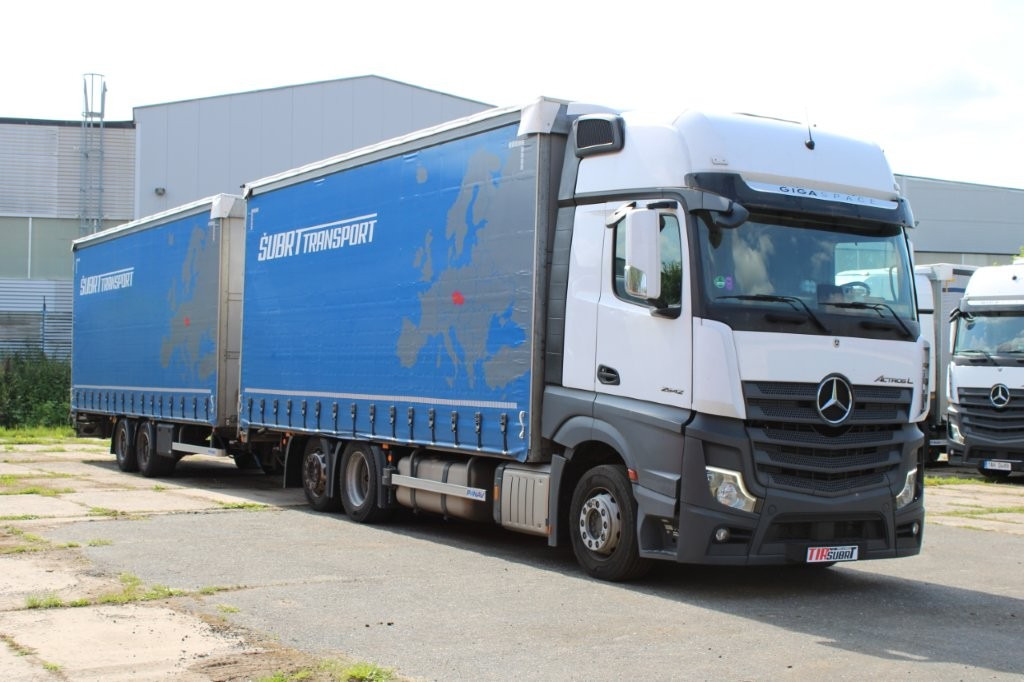 Mercedes-Benz Actros 2542 NAVIGACE + PANAV TVK 18 M (8,20m x 2,4 - Schuifzeilen vrachtwagen, Aanhangwagen met huif: afbeelding 1 Mercedes-Benz Actros 2542 NAVIGACE + PANAV TVK 18 M (8,20m x 2,4 - Schuifzeilen vrachtwagen, Aanhangwagen met huif: afbeelding 1