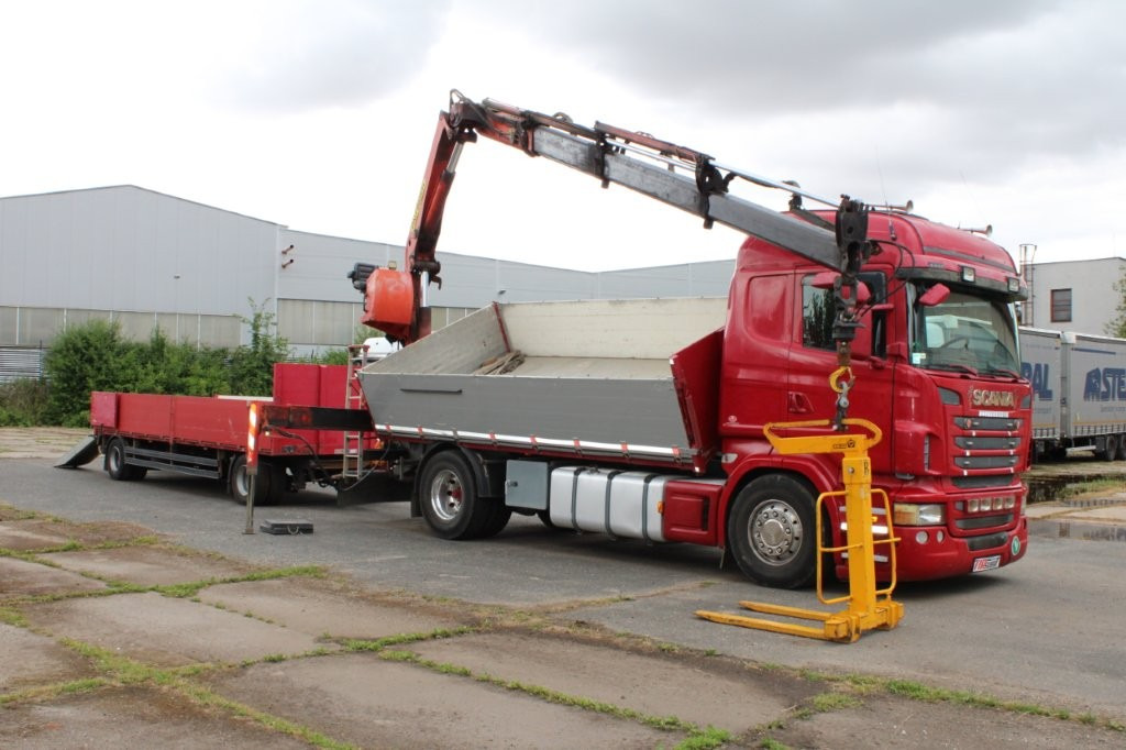 SCANIA R480 PALFINGER PK16000, EURO 5, CRANE FORKS - Kipper vrachtwagen, Kraanwagen: afbeelding 2 SCANIA R480 PALFINGER PK16000, EURO 5, CRANE FORKS - Kipper vrachtwagen, Kraanwagen: afbeelding 2