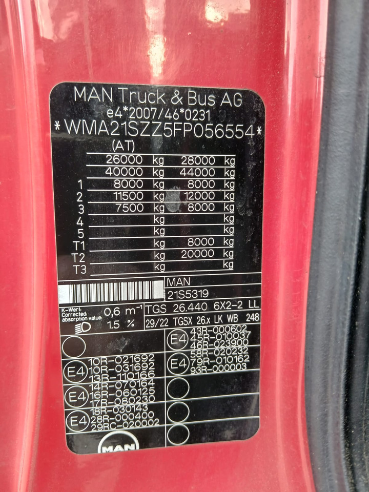 MAN TGX 26.440 - Chassis vrachtwagen: afbeelding 5 MAN TGX 26.440 - Chassis vrachtwagen: afbeelding 5