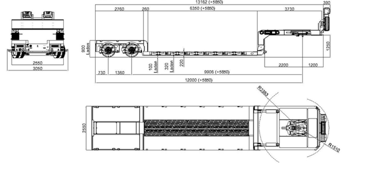 YALCIN EXTRA SURBAISSEE 2 ESSIEUX - Dieplader oplegger: afbeelding 3 YALCIN EXTRA SURBAISSEE 2 ESSIEUX - Dieplader oplegger: afbeelding 3