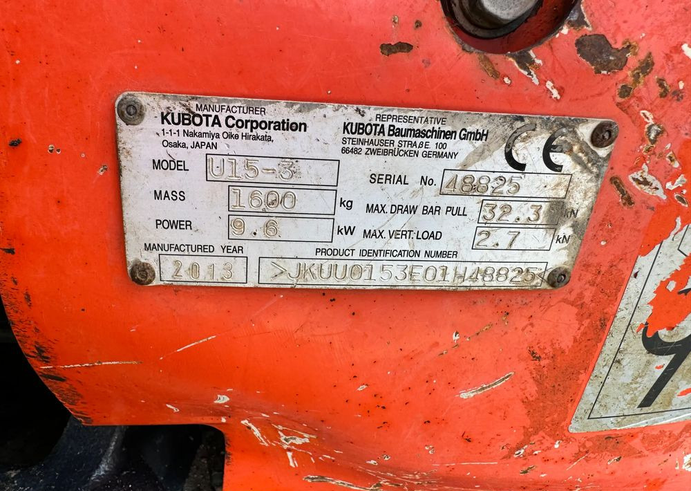 Kubota U15-3 - Rupsgraafmachine: afbeelding 5 Kubota U15-3 - Rupsgraafmachine: afbeelding 5