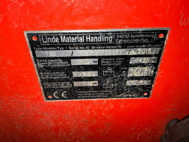 Bouwmachine Linde T30: afbeelding 15