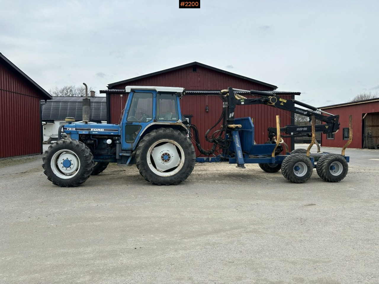 Tractor, Ford 7810 II 4WD, Forestry trailer Vreten 1000 65-40N (See video) - Tractor: afbeelding 2 Tractor, Ford 7810 II 4WD, Forestry trailer Vreten 1000 65-40N (See video) - Tractor: afbeelding 2