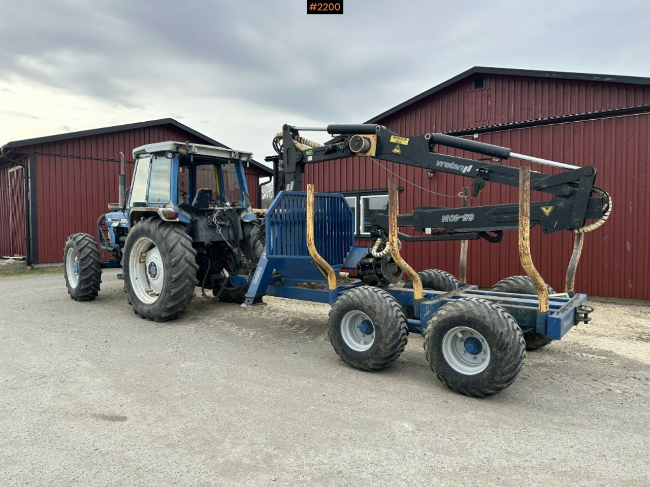 Tractor, Ford 7810 II 4WD, Forestry trailer Vreten 1000 65-40N (See video) - Tractor: afbeelding 3 Tractor, Ford 7810 II 4WD, Forestry trailer Vreten 1000 65-40N (See video) - Tractor: afbeelding 3