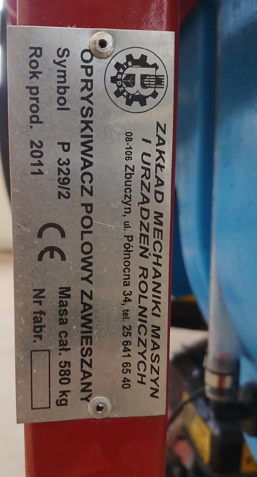 P329/2  - Gedragen veldspuit: afbeelding 2 P329/2  - Gedragen veldspuit: afbeelding 2