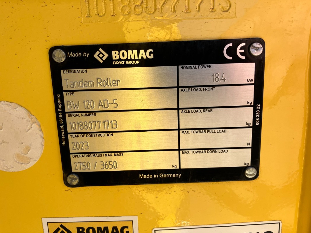 BOMAG DE BW 120 AD-5 Stage V/Tier 4f - Wals: afbeelding 2 BOMAG DE BW 120 AD-5 Stage V/Tier 4f - Wals: afbeelding 2