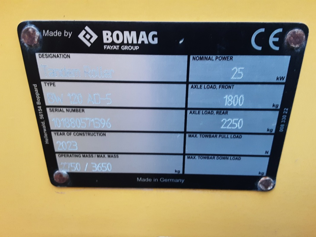 BOMAG DE BW 120 AD-5 Stage V/Tier 4f - Wals: afbeelding 3 BOMAG DE BW 120 AD-5 Stage V/Tier 4f - Wals: afbeelding 3