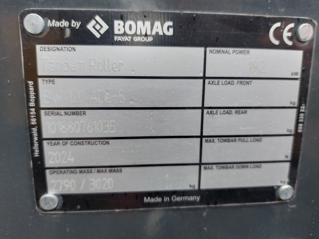 BOMAG DE BW 120 ADe-5 - Wals: afbeelding 1 BOMAG DE BW 120 ADe-5 - Wals: afbeelding 1