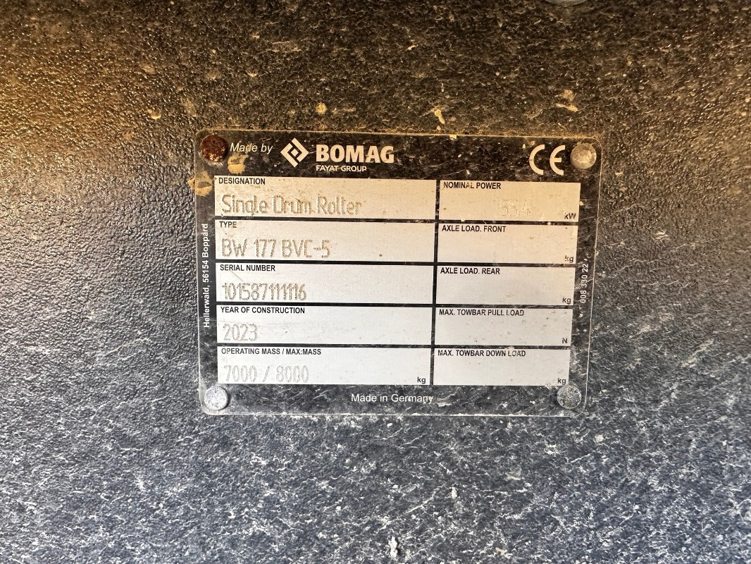BOMAG DE BW 177 BVC-5 Stage V/Tier 4f - Schapenpootwals/ Grondverdichter: afbeelding 2 BOMAG DE BW 177 BVC-5 Stage V/Tier 4f - Schapenpootwals/ Grondverdichter: afbeelding 2