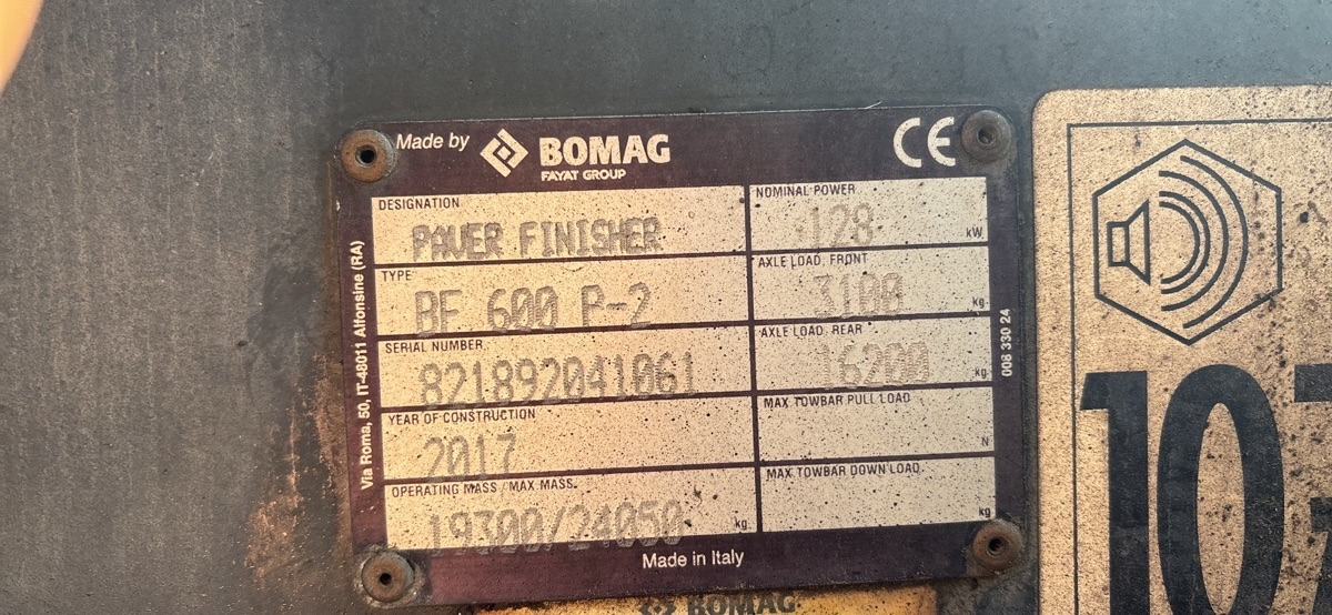 Asfaltafwerkmachine BOMAG IT BF 600 P-2 S500  Stage IV/Tier 4f: afbeelding 15