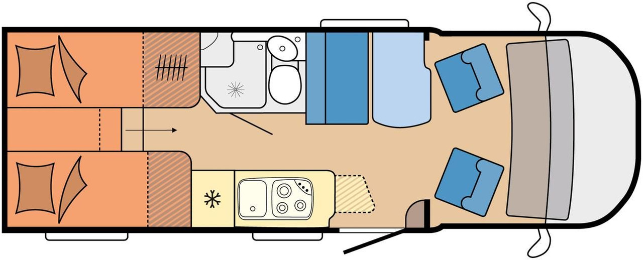 Hobby Optima V65 GE Ontour*AHK*NAVI*MARKISE*SOFORT* - Half integraal camper: afbeelding 3 Hobby Optima V65 GE Ontour*AHK*NAVI*MARKISE*SOFORT* - Half integraal camper: afbeelding 3