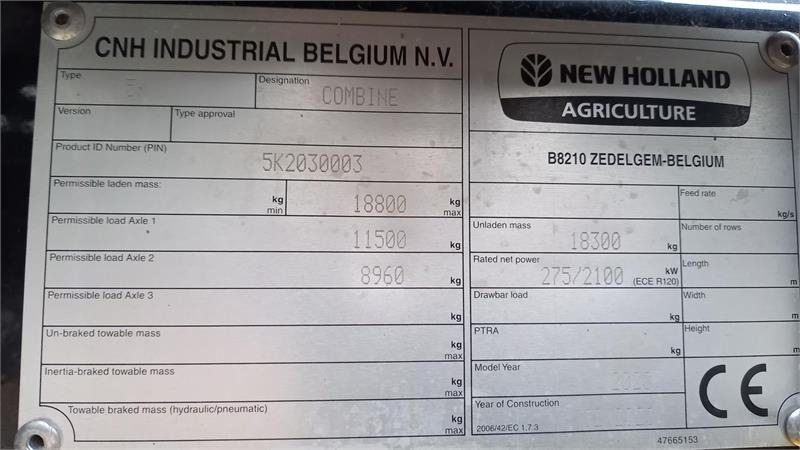 Maaidorser New Holland CX8.80 SLH med 25 fods Varifeed: afbeelding 10 Maaidorser New Holland CX8.80 SLH med 25 fods Varifeed: afbeelding 10