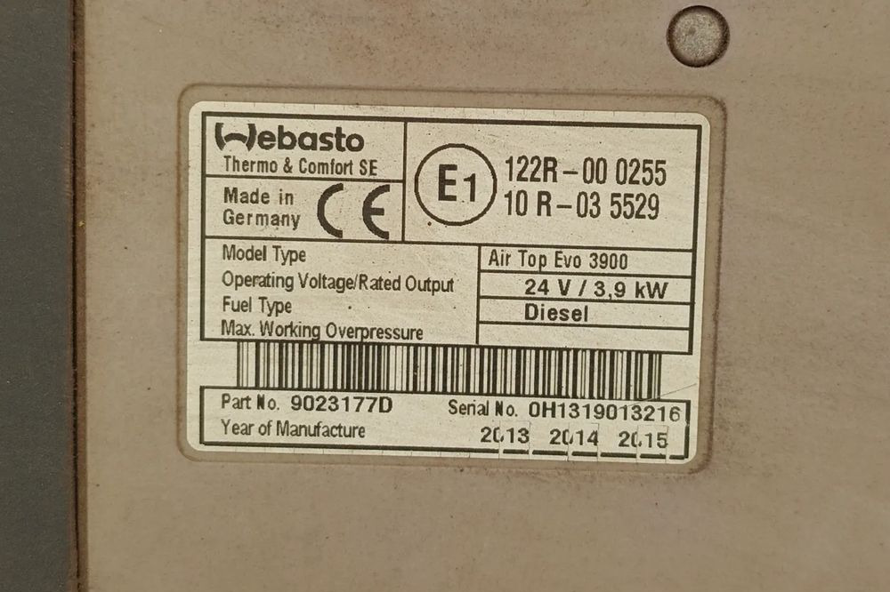 RENAULT GAMA T  WEBASTO OGRZEWANIE POSTOJOWE AIR TOP EVO 3900 - Verwarming/ Ventilatie voor Vrachtwagen: afbeelding 2 RENAULT GAMA T  WEBASTO OGRZEWANIE POSTOJOWE AIR TOP EVO 3900 - Verwarming/ Ventilatie voor Vrachtwagen: afbeelding 2