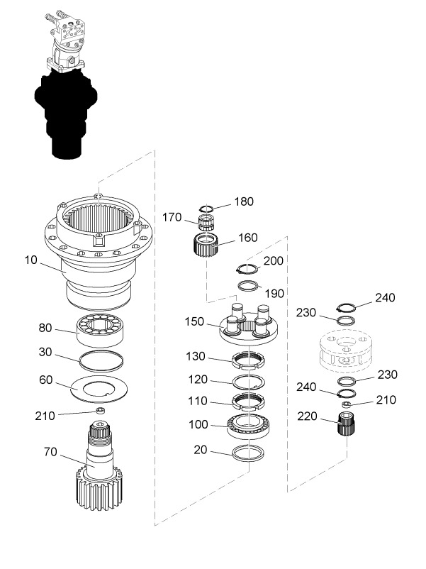 Sennebogen ZF DR250 053017 and ZF DR350 250184 slewing gear - Zwenkmotor voor Overslagkraan: afbeelding 2 Sennebogen ZF DR250 053017 and ZF DR350 250184 slewing gear - Zwenkmotor voor Overslagkraan: afbeelding 2