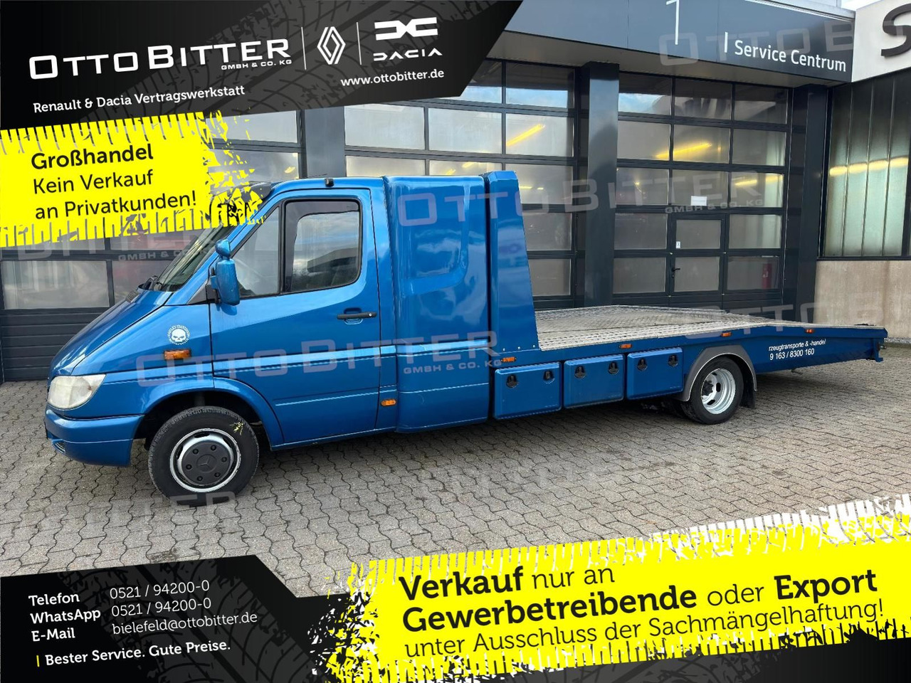 Mercedes-Benz Sprinter 2.7 CDI ABSCHLEPPWAGEN SCHLAFKABINE - Bergingsvoertuig: afbeelding 1 Mercedes-Benz Sprinter 2.7 CDI ABSCHLEPPWAGEN SCHLAFKABINE - Bergingsvoertuig: afbeelding 1