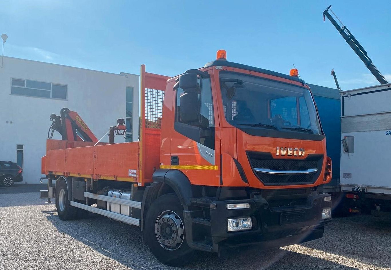 IVECO STRALIS 310 2018 CASSONE FISSO E GRU PALFING - Vrachtwagen met open laadbak, Kraanwagen: afbeelding 1 IVECO STRALIS 310 2018 CASSONE FISSO E GRU PALFING - Vrachtwagen met open laadbak, Kraanwagen: afbeelding 1