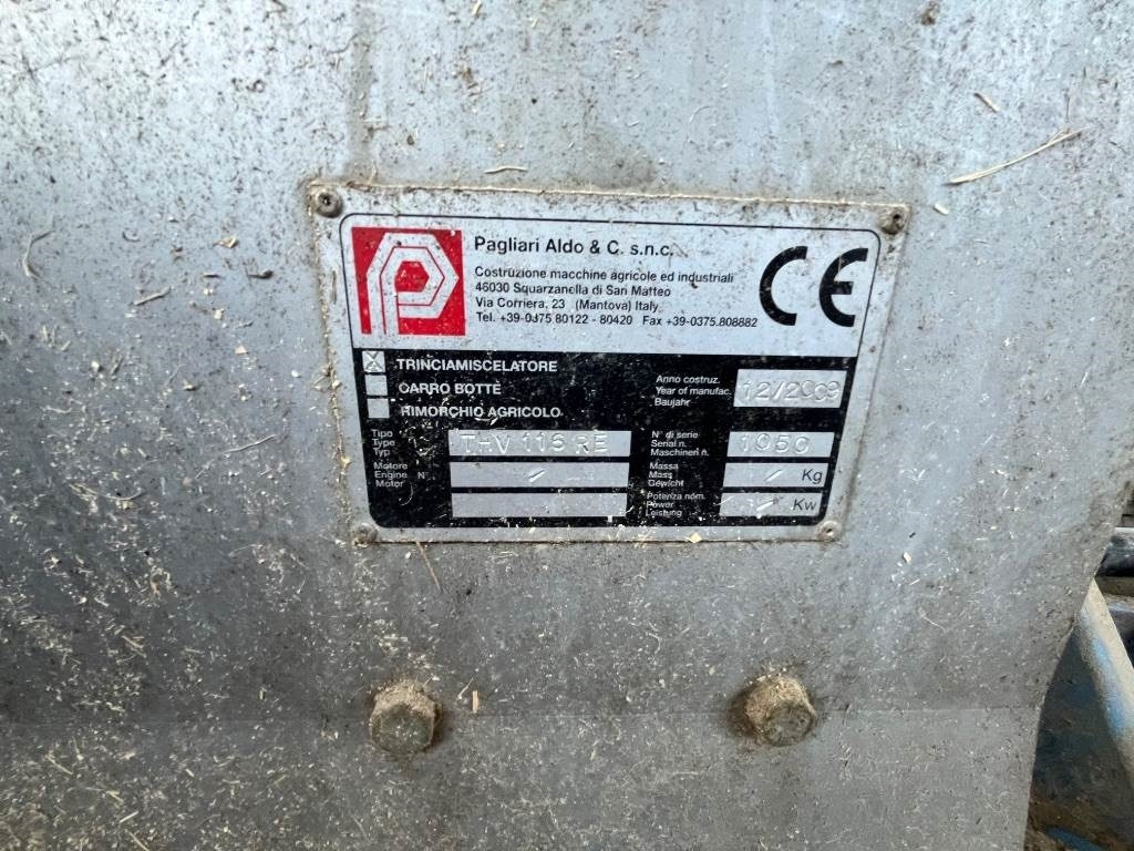 Pagliari Thv 116  - Voermengwagen: afbeelding 4 Pagliari Thv 116  - Voermengwagen: afbeelding 4