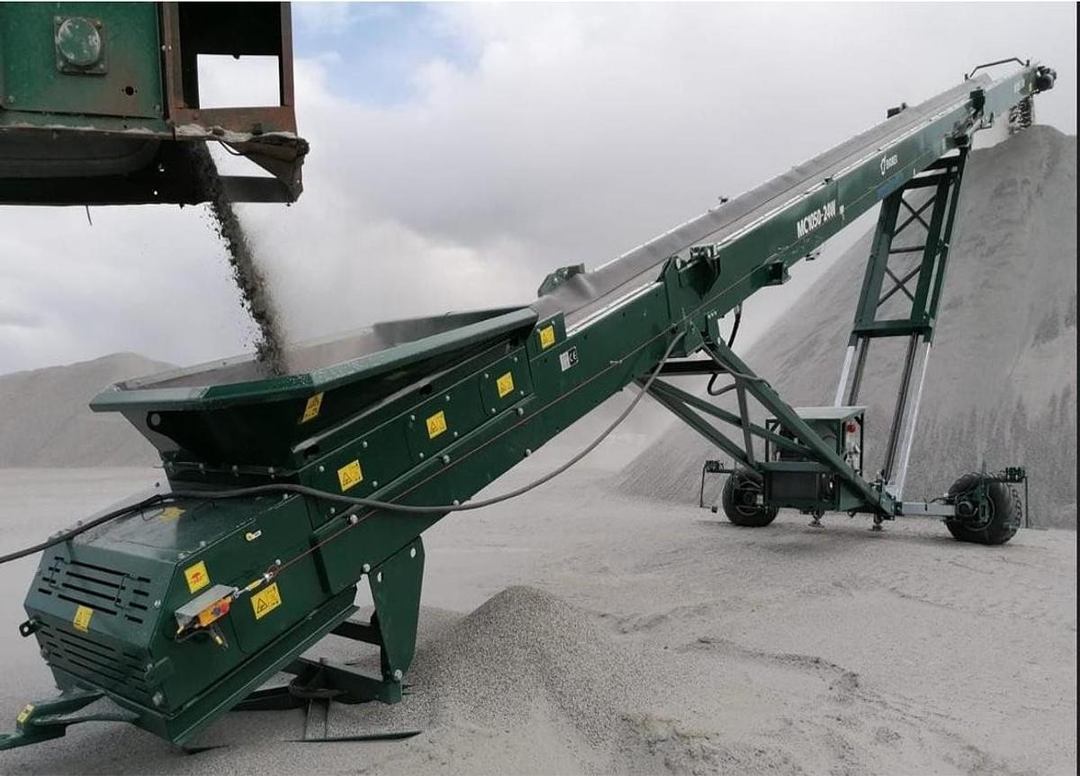 80Ft Heavy Duty Radial Conveyor - Stapelaar: afbeelding 1 80Ft Heavy Duty Radial Conveyor - Stapelaar: afbeelding 1