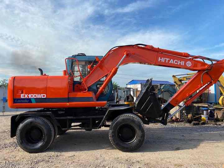 Used Hitachi Ex100WD Wheel Excavator for Sale Japan Made Hitachi Ex100wd Wheeled Excavator for Sale - Rupsgraafmachine: afbeelding 2 Used Hitachi Ex100WD Wheel Excavator for Sale Japan Made Hitachi Ex100wd Wheeled Excavator for Sale - Rupsgraafmachine: afbeelding 2