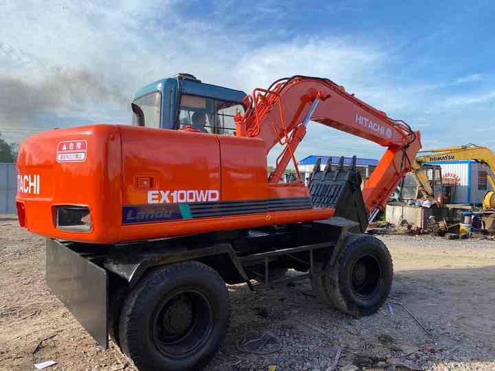 Used Hitachi Ex100WD Wheel Excavator for Sale Japan Made Hitachi Ex100wd Wheeled Excavator for Sale - Rupsgraafmachine: afbeelding 4 Used Hitachi Ex100WD Wheel Excavator for Sale Japan Made Hitachi Ex100wd Wheeled Excavator for Sale - Rupsgraafmachine: afbeelding 4