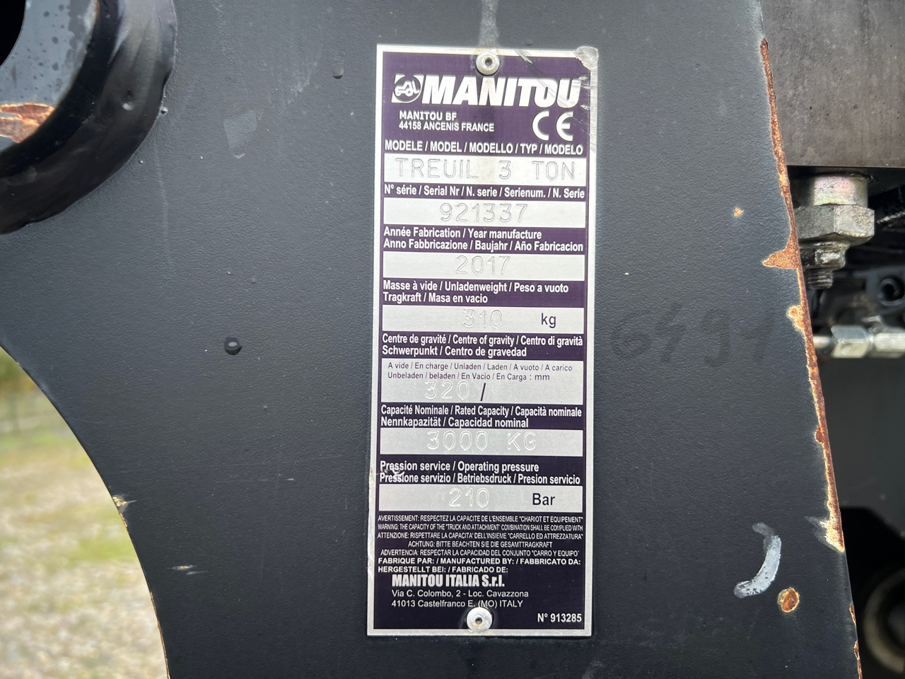 MANITOU TREUIL / WINCH 3 TON MANITOU 921337 - Verreiker: afbeelding 3 MANITOU TREUIL / WINCH 3 TON MANITOU 921337 - Verreiker: afbeelding 3