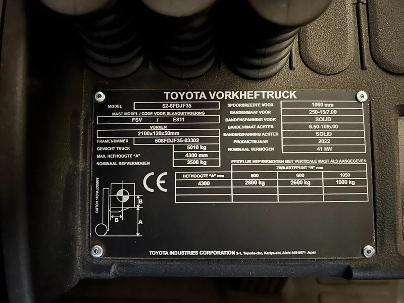 Nieuw Diesel heftruck Toyota 52-8FDJF35 TONERO 35 (NEW) (6x in Stock): afbeelding 17
